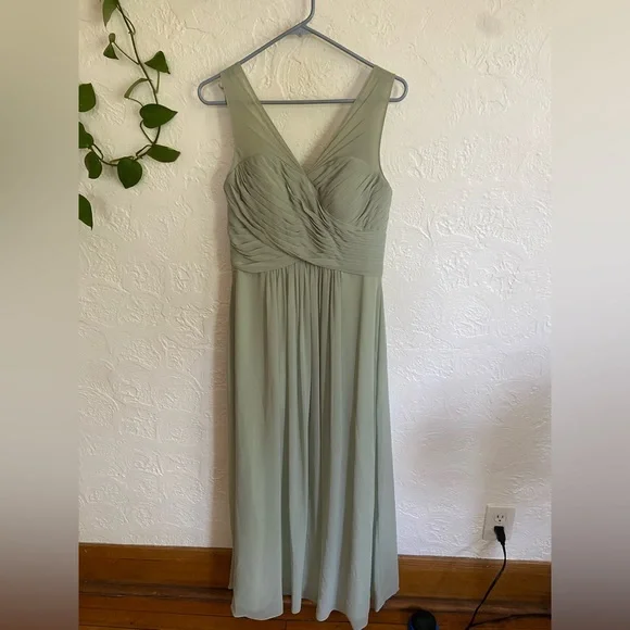 azazie dusty sage bridesmaid dresses Old Rose Letter Dress